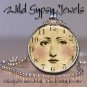 Altered clock Moon Goddess face Series glass tile metal charm pendant necklace