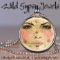 Moon Goddess altered clock face Series glass tile metal charm pendant necklace