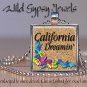 California Dreamin' Beach Girl Flip Flops 1" glass tile metal pendant necklace