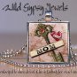 Mom Mothers Day Nana Grandma LOVE HEART 1" glass tile pendant necklace gift idea