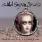 Gothic Marie Antoinette Masked PINK hair round glass tile metal pendant necklace