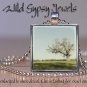Landscape single tree blue sky green 1" glass tile square metal pendant necklace