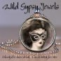 French France Marie Antoinette Masked Gothic glass tile metal pendant necklace