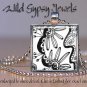 Black & White DOODLES fashionista abstract art 1" glass tile pendant NECKLACE