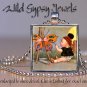 Vintage child Artist butterfly painting glass tile metal pendant charm necklace