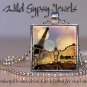 Paris France Eiffel Tower Amusement Park Carousel 1" glass tile pendant necklace