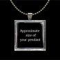 Wolf mix cub pup gray green nature lover GIFT glass tile metal pendant necklace