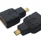 2pcs Micro HDMI to HDMI adapter, HDMI D type to A type