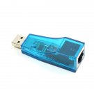 USB to LAN RJ45 Ethernet 10/100 Mbps Network Adapter Blue
