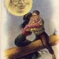 Romantic Couple Kiss under Moon Postcard VP-6638