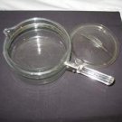 Retro PYREX FLAMEWARE GLASS SIMMER POT w/LID 6323B