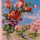 Roses & Landscape Beautiful GREEK Postcard VP-6908