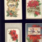 Lot of 4 Vintage Poinsettia Plant Postcards VP-6144