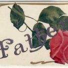 To Father Large Red Rose Postcard VP-3899