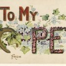 To My Pet Vintage Greeting Postcard w/Horseshoe VP-3888