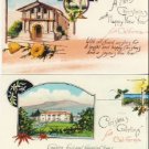 2 CHRISTMAS Greetings from CALIFORNIA Postcards VP-5312