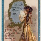 A/S DWIG Woman wHidden Meaning Vintage Postcard VP-4109