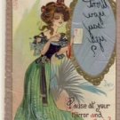 A/S DWIG Woman wHidden Meaning Vintage Postcard VP-4103