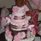 Baby girl diaper cake