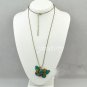 Cute Tibetan Double Separate Butterflies Pendants Shiny Necklace Free Shipping