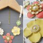Cute Pearl Glittering Necklace Color Flowers Pendants Free Shipping