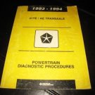 FACTORY SERVICE MANUAL CHRYSLER 41 TE AE TRANSAXLE