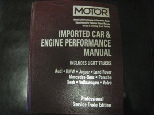 ORIGINAL MOTOR IMPORTED CAR ENGINE PERFORMANCE MANUAL