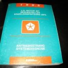 FACTORY SERVICE MANUAL CHRYSLER DODGE 2.5 L SFI GERMAN