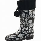 Women's Pom Pom Rain Snow Boots Size 5