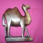 3 Hand Carved mahogany camels