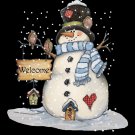 Christmas Snowman Cross Stitch Pattern Needlework ***LOOK***