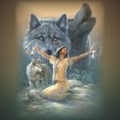WoLves Indian Maiden Cross Stitch Pattern***LOOK***