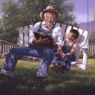 Grandpa Reading The Bible Cross Stitch Pattern***LOOK***