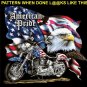 American Pride MotorCycLe Cross Stitch Pattern***LOOK***