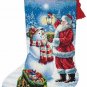 Santa Holiday Glow Stocking Cross Stitch Pattern***L@@K***