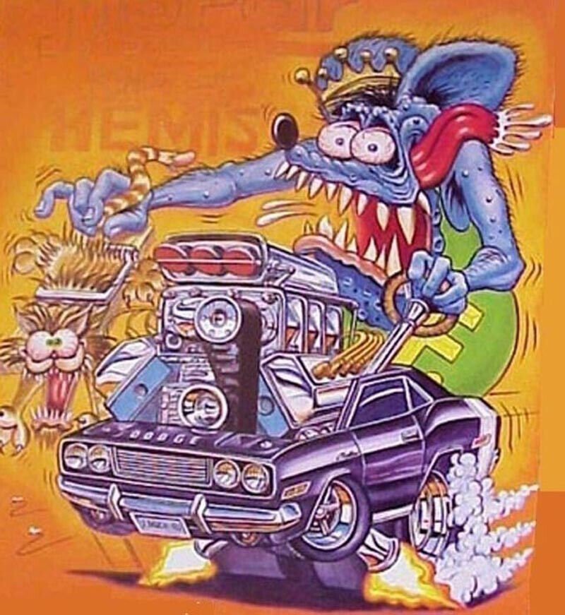 Rat Fink Mopar Cross Stitch Pattern***L@@K***