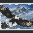 Soaring Eagle Over The Mountains Cross Stitch Pattern Needlework DMC DIY***L@@K***
