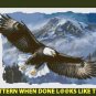 Soaring Eagle Over The Mountains Cross Stitch Pattern Needlework DMC DIY***L@@K***