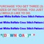 Great White Buffalo Cross Stitch Pattern***LOOK***