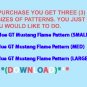 Blue GT Mustang Flame Cross Stitch Pattern***LOOK***