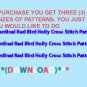 Cardinal Red Bird Holly Berrys Cross Stitch Pattern***LOOK***