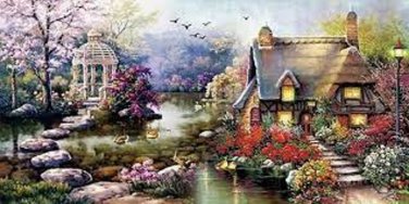 Stone Path Lodge. Cross stitch pattern***L@@K***