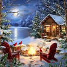 Cabin Snow Landscape Cross Stitch Pattern  *** L@@K ***
