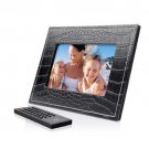 7 inch TFT LCD Widescreen Digital Photo Frame with Black Leather Frame Design