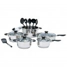 16pc Stainless Steel Cookware and Kitchen Tool Set