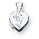 Sterling Silver Dolphin Heart Locket