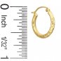 10K Gold 20mm Diamond-Cut Hoop Earrings