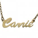 Gold over Sterling Hollywood Script Name Necklace