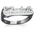 Sterling Silver Script Name Ring