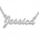 Sterling Silver Hollywood Script Name Necklace